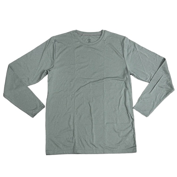 Men's L.L. Bean Large 42 - 44 Crewneck Shirt Gray Long Sleeve Pullover Layer New - Picture 3 of 8